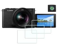 Lot de 3 films de protection d'écran pour appareil photo Panasonic Lumix S9 DC-S9 avec protection de sabot de flash, 0,3 mm haute définition, dureté 9H, verre optique LCD de qualité supérieure