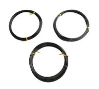 Lot de 3 fils de bonsaï en aluminium anodisé pour une utilisation professionnelle et amateur dans les techniques d'entraînement des arbres et le travail de composition visuelle (3 pièces)