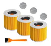 Lot de 3 Filtre Aspirateur Pour Karche，Filtre à Cartouche Pour Karcher WD2 WD3 WD3P A2004 MV2 MV3 SE4001cartouche,Rechange Pour Aspirateur Kärcher 6.414-552.0/64145520