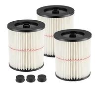 Lot de 3 filtres à cartouche de rechange pour aspirateurs Craftsman Vac 9-17816 15,7 litres et plus grands