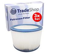 Lot de 3 filtres à cartouche / filtres cylindriques / filtres permanents / filtres à air pour Nilfisk Multi II 30 T, Multi II 30 T INOX VSC, Multi II 22 INOX, Multi II 22