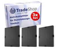 Lot de 3 filtres à charbon actif Trade-Shop compatibles avec Miele, DA 390-6 EXT, DA 396-5, DA 396-7, DA 398-5, DA 398-6, DA 398-7, DA 399, DA 399-5, DA 399-6
