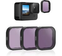 Lot De 3 Filtres À Densité Neutre Nd8 Nd16 Nd32 Compatibles Avec Gopro Hero 11 Hero 10 Hero 9 Noir - Kit De Filtre D'Objectif Pour Accessoires D'Appareil Photo Go Pro[SHY9291253]