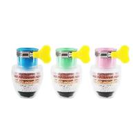 Lot de 3 filtres à Eau 6 Couches for Robinet, purificateur d'eau, buse en Charbon de Bois et Pierre de Coco, Accessoires de Cuisine, Filtre à Eau Domestique