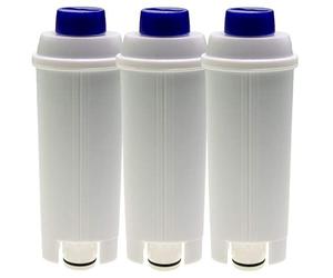 Lot de 3 filtres à eau compatibles avec les machines à café DeLonghi Autentica ECAM23 Dedica Dinamica Eletta ESAM6720 Maestosa Perfecta PrimaDonna Magnifica S, identique à DLSC002 (14465)