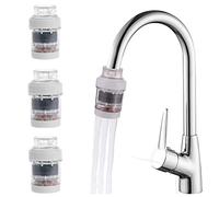 Lot de 3 filtres à eau pour évier, filtre de robinet magnétique, filtre à eau de robinet de cuisine, filtre de purification d'eau à charbon actif, filtres de montage de robinet adaptés pour