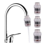 Lot de 3 filtres à eau pour évier, filtre magnétique de robinet, filtre à eau de robinet de cuisine, filtre de purification d'eau au charbon actif, filtres de montage de robinet adaptés aux robinets