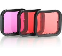 Lot De 3 Filtres De Plongée Pour Gopro Hero 5 6 7 Noir Super Suit - Filtre Rouge, Rouge Clair Et Magenta - Améliore Les Couleurs Pour Diverses Conditions De Vidéo Et De Photographie[Z2369]