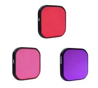 Lot de 3 filtres de plongée sous-marins pour Insta360 Pro2 pour réglage de l'équilibre des couleurs, plusieurs plages de profondeur, construction en verre optique