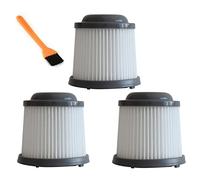 Lot de 3 filtres de rechange pour aspirateur Black and Decker PVF110, PHV1210, PV1020L, PV1200AV, PV1420L, PV1820L, PD11420L, PHV1810, 1820LF/G Pivot avec brosse de nettoyage