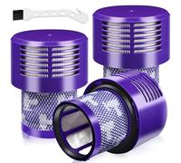 Lot de 3 filtres de rechange V10 pour aspirateur Dyson V10 Cyclone Series V10 Fluffy V10 Absolute V10 Animal V10 Total Clean V10 Motorhead Origin SV12 Series Remplace pièce # 969082-01