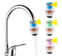 Lot de 3 filtres de robinet à six couches améliorés, filtre à eau pour évier, filtre à eau de robinet de cuisine, filtre de purification d'eau au charbon actif, filtres de montage de robinet adaptés