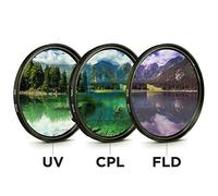 Lot de 3 filtres d'objectif 3 en 1 avec sac de protection en verre polarisant circulaire de rechange 55 mm 49 mm 52 mm 55 mm 58 mm 62 mm 67 mm 72 mm 77 mm