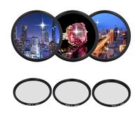 Lot de 3 Filtres étoiles, 4 Points, 6 Points, 8 Points, Filtre Fin à Effet étoile, Revêtement Anti-éblouissement, Filtre D'objectif D'appareil Photo pour Accessoire D'appareil