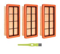 Lot de 3 filtres plats plissés de rechange pour Kärcher 6.415-953.0 AD2 Battery AD3 AD4 Premium AD3.000, AD3.200 Ash and Dry Cleaning Vacuum Cleaner