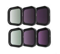 Lot de 3 filtres pour Go Pro Iit avec ND CPL UV et ND32 ND64 - Lot de 3, 4, 6 en verre optique en alliage d'aluminium pour une meilleure qualité d'image dans diverses conditions, noir (6 en 1)