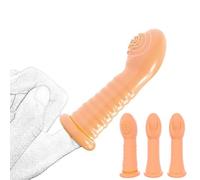 Lot de 3 finger sleeves érotiques - Doigts stimulants flexibles pour préliminaires intenses, stimulation ciblée du point G et de la prostate, mini finger plug pour couples et jeux créatifs