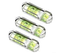 Lot de 3 fioles miniatures pour niveau à bulle 30 x 9 mm pour phonographe, tourne-disque et support TV