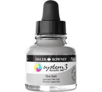 Lot de 3 Flacon d'encre acrylique System 3, 29,5 ml, couleur argent