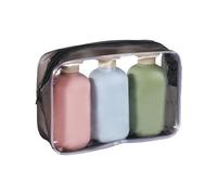 Lot de 3 flacons compressibles rechargeables 100/200/300 ml - Conteneurs étanches pour shampooing, lotion, crème, gel douche