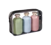 Lot de 3 flacons compressibles rechargeables 100/200/300 ml - Conteneurs étanches pour shampooing, lotion, crème, gel douche
