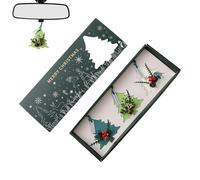 Lot de 3 flacons de cire d'aromathérapie d'aromathérapie de Noël | 3 désodorisants au parfum solide d'arbre de Noël - Désodorisant Cire parfumée Tranche d'arbre de Noël Parfum solide