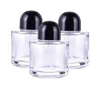 Lot de 3 flacons de parfum vides, flacon parfum rechargeable en verre 50 ml/1, 7 oz avec atomiseur vaporisateur, récipient d'huile essentielle pour bouteille voyage et sortie
