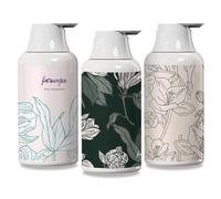 Lot de 3 flacons de shampooing, 500 ML à Pompe avec étiquettes et Entonnoir, vides, Rechargeables, shampooing, Savon, après-shampoing, Gel Douche, Distributeur de Lotion