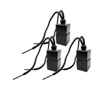 Lot de 3 Flacons Désodorisants Suspendus pour Voiture, Diffuseurs Verre et Bois 8ml pour Rétroviseur, Salon, Bureau