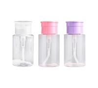 Lot de 3 flacons distributeurs d'alcool de 150 ml pour retirer le vernis à ongles - Flacon vide pour démaquillant - Bouteilles à bouchon poussoir - Conteneurs pour poudre de toner pour le visage