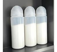 Lot de 3 flacons distributeurs de poudre à lessive doux 400 ml | Bouteille shaker à poudre souple pour l'organisation de la buanderie, bicarbonate de soude