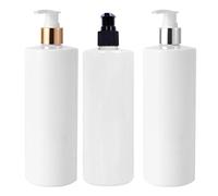Lot De 3 Flacons Distributeurs De Shampoing Peu Encombrants De 500 ML Contenants De Lotion en Plastique Pompe Blanche Aléatoire pour Salle De Bain
