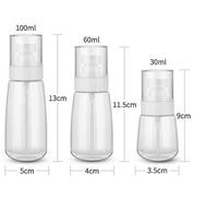 Lot De 3 Flacons Vaporisateurs De Voyage Vides En Plastique Transparent Réutilisables Pour Lotions De Soin, Maquillage, Parfums Et Cosmétiques (30 Ml, 60 Ml, 100 Ml)