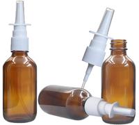 Lot De 3 Flacons Vaporisateurs Nasaux Rechargeables En Verre Ambré De 30 Ml Pour Parfums, Huiles Essentielles, Salines D'argent Colloïdal, Argenté