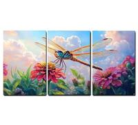 Lot de 3 Fleur Tableau Décoration Murale Affiche Décoration Chambre Impression sur Toile Animal Peintures sur Toile Décor Murale pour Chambre Maison Suspendu Art Décor,Cadeau Femme,45x70cmx3pcs,-f79b