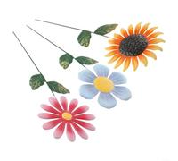 Lot de 3 fleurs décoratives en métal aromatiques dans la cour