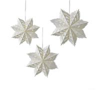 Lot de 3 flocons de neige en papier à faire soi-même avec styles origami pour une utilisation saisonnière dans les maisons, les fêtes et les vitrines pour enrichir l'ambiance de vacances (D)