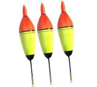 Lot de 3 flotteurs de pêche éclairés en EVA pour la pêche de nuit, matériel haute visibilité pour l ' eau douce et Bobber Float Tackle Night Bobber Shore Rig Lake River Coastal Fishing Box Line