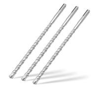 Lot de 3 Foret SDS Plus 10mm x 300mm,avec 4 taillants en carbure et double vis,pour pierre naturelle,béton