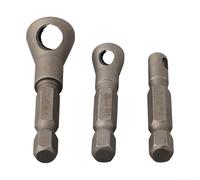 Lot de 3 forets à chanfreiner à queue hexagonale pour bois, métal, plastique, cannelure en spirale pour débroussailleuse pour MDF, contreplaqué, acrylique, PVC