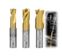 Lot de 3 Forets à Dépointer, Outils de Forage HSS-Co Plaqués en Titane 6,5 mm/8 mm/10 mm, Forets de Soudure pour Retirer les Points de Soudure sur Métaux,Acier Inoxydable, Aluminium et Carrosserie