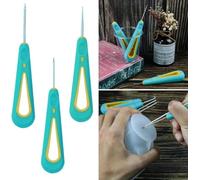 Lot de 3 forets à main à trou rond vert pour bougies et mèches en silicone