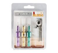 Lot de 3 forets coniques pour le travail du bois 2,8/3/3,2 mm avec butée de profondeur pour trou pilote et fraisage dans les tâches de perçage du bois