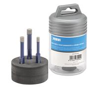 Lot de 3 forets diamantes pour gres 6-8-10 mm