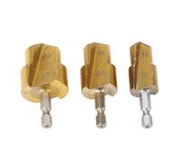 Lot de 3 forets étagés pour tuyaux PPR, en acier à haute teneur en carbone, pour raccords de tuyaux en PVC, tige hexagonale de 19 mm, 24 mm, 31 mm, pour la plomberie et
