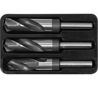 LOT DE 3 FORETS HSS A METAUX 22-24-25 mm QUEUE REDUITE à 13 mm