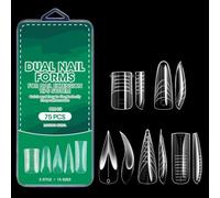 Lot de 3 formes d'extension d'ongles de salon avec transparents | Lot de 75 pièces réutilisables, aide à l'exercice, routine de vanity