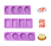 Lot De 3 Formes Géométriques, Moules En Silicone, Moules De Cuisson, Accessoires De Bricolage, Peuvent Être Utilisés Pour Faire Des Gâteaux, De L'Aromathérapie, Du Chocolat