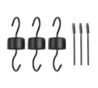 Lot de 3 fosses à fourmis en acier inoxydable pour mangeoires à colibris - Protection contre les nuisibles rouges avec 3 crochets et 3 brosses, s'adapte à toutes les mangeoires à oiseaux suspendues