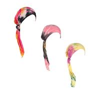 Lot de 3 foulards chimio pré-noués pour femme (style 6 long), Medium